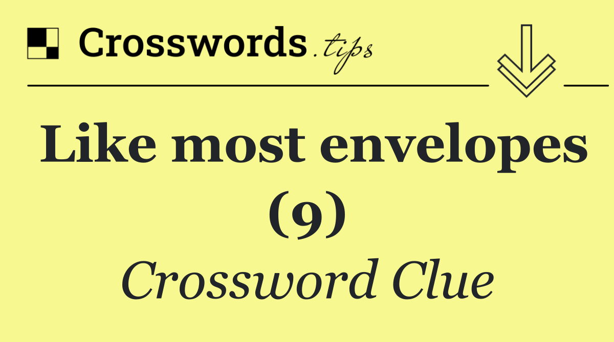 Like most envelopes (9)