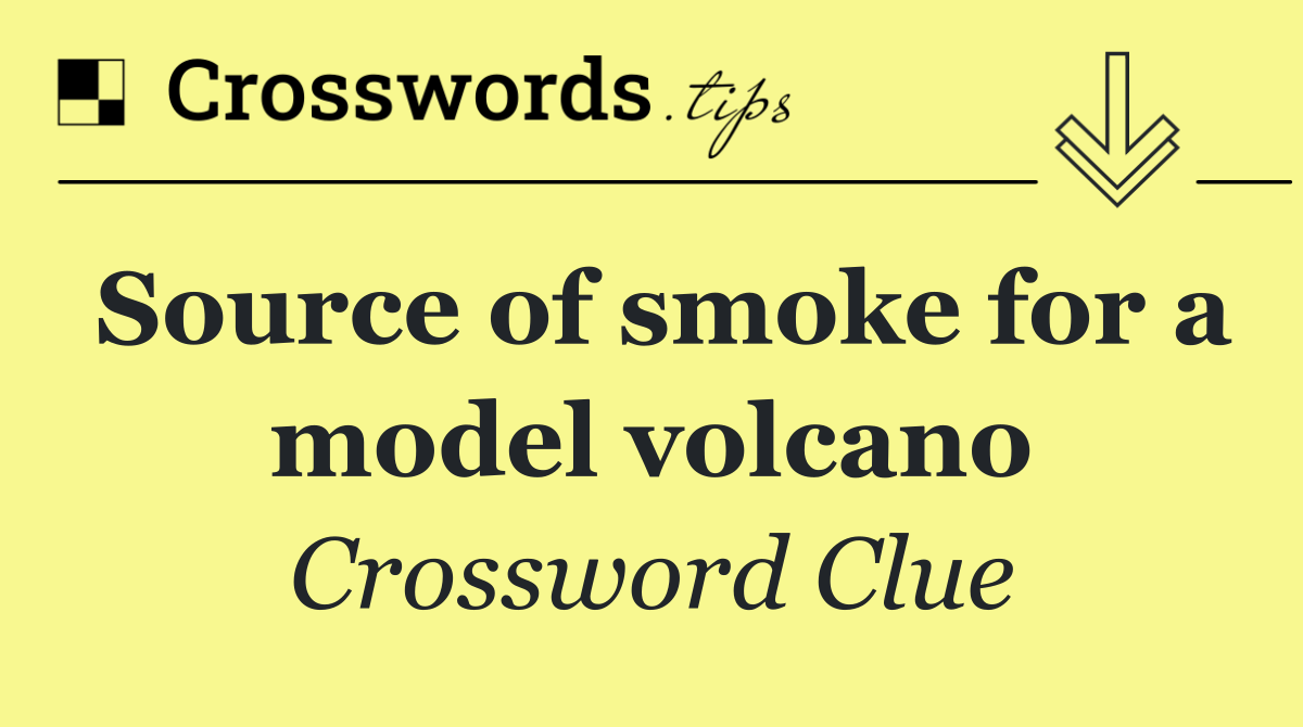 Source of smoke for a model volcano